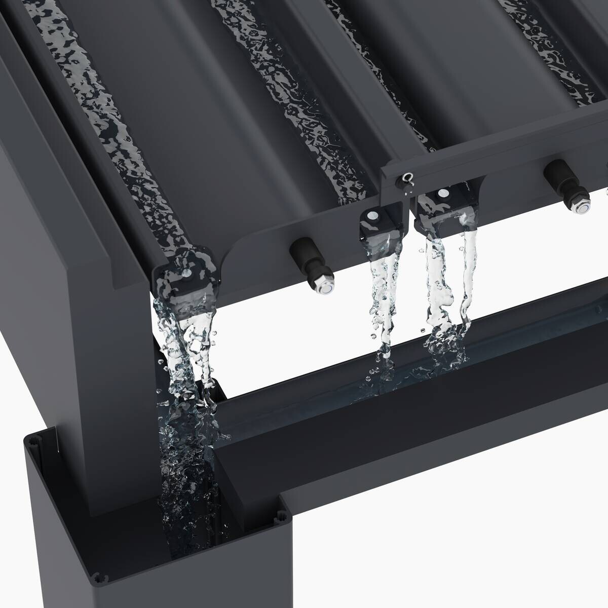 Paragon Outdoor Pergola Grand Tuscan anthrazit Aluminium B/H/L: ca. 599x256x370 cm