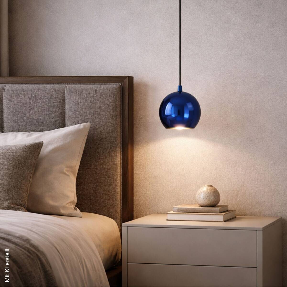 Opviq Pendelleuchte blau B/H/T: ca. 15x111x15 cm E27 1 Brennstellen