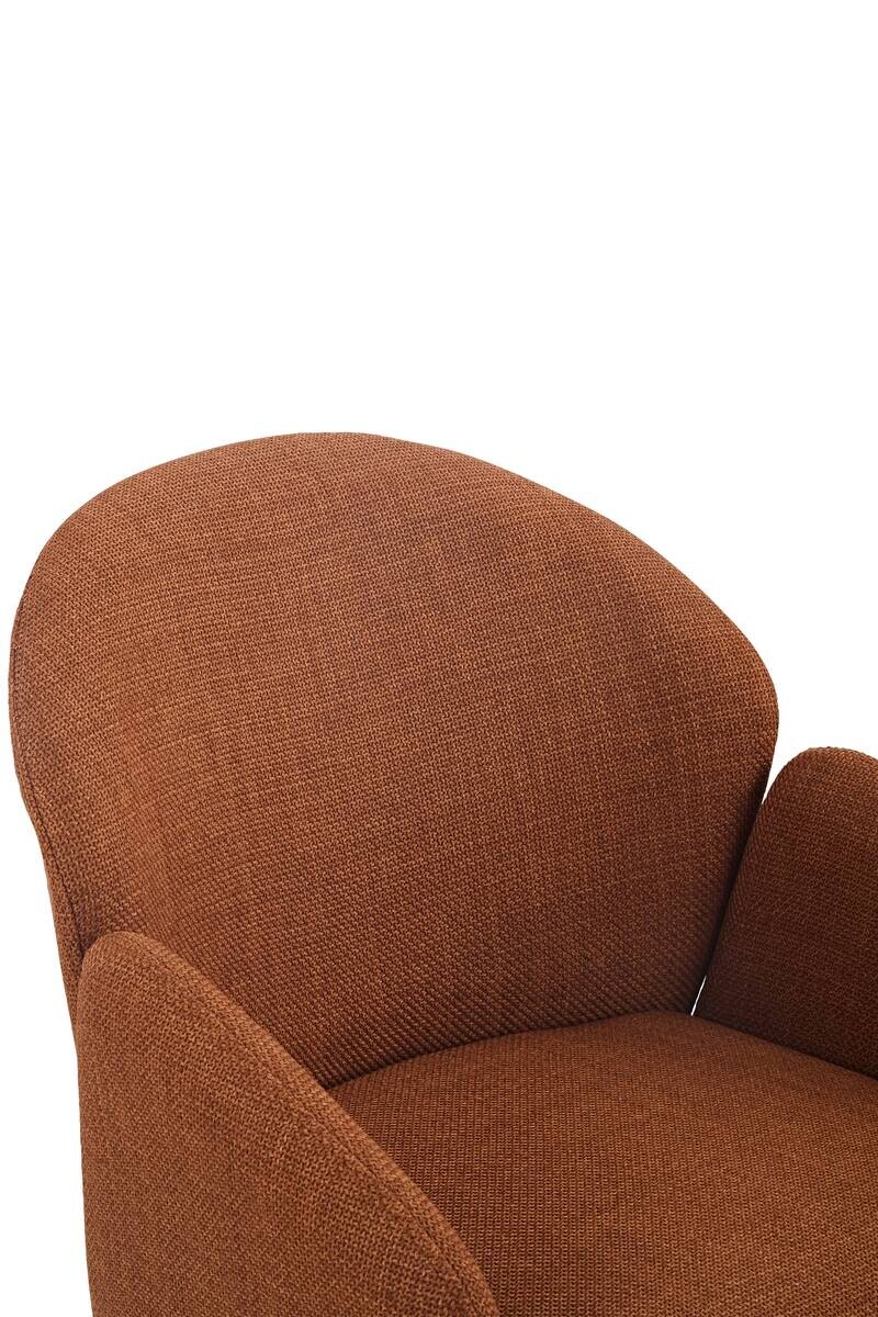 Drehstuhl Holly Kupfer Microfaser Webstoff B/H/T: ca. 57x84x61 cm