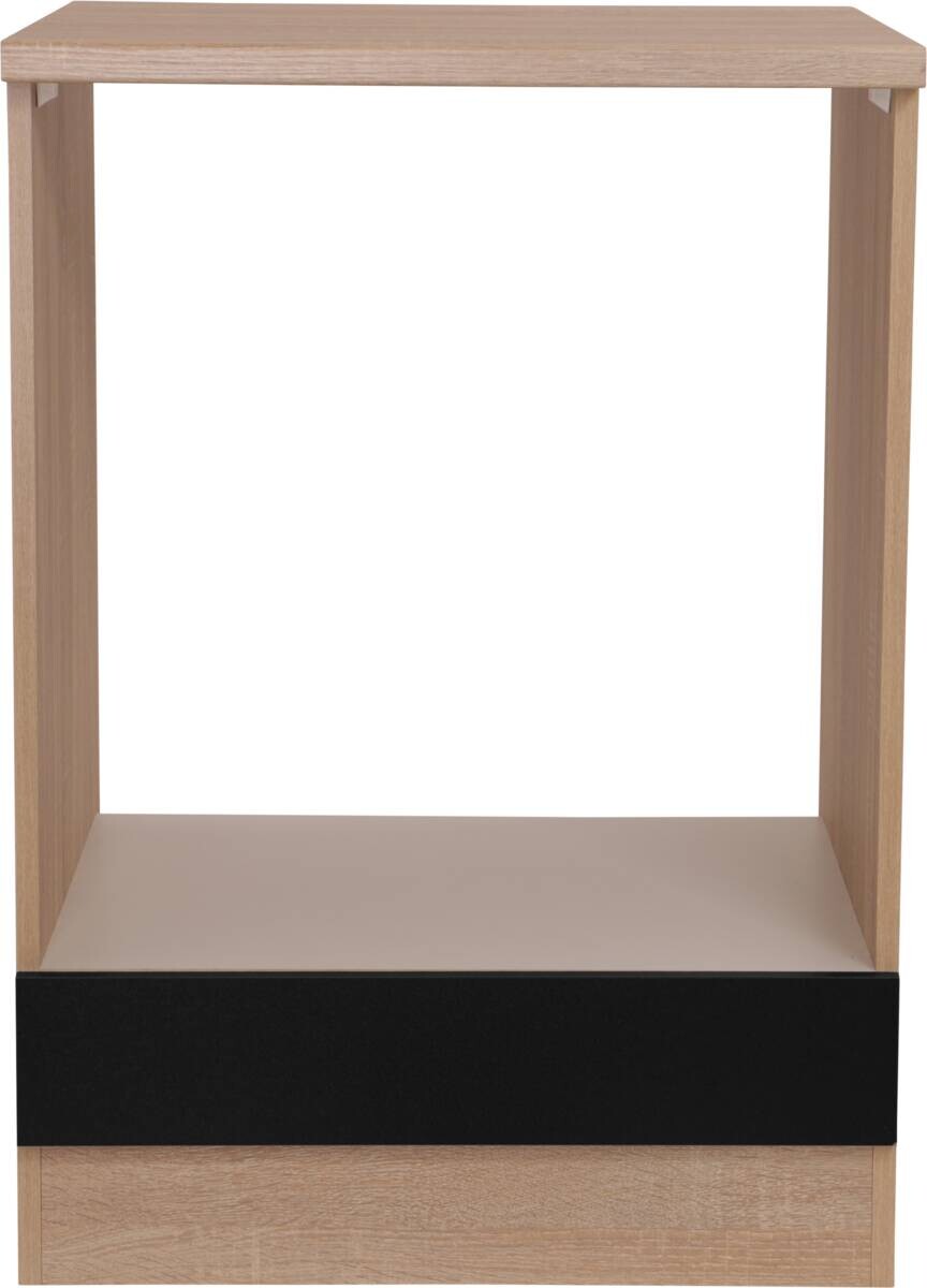 Herdumbauschrank Merle schwarz B/H/T: ca. 60x85x60 cm