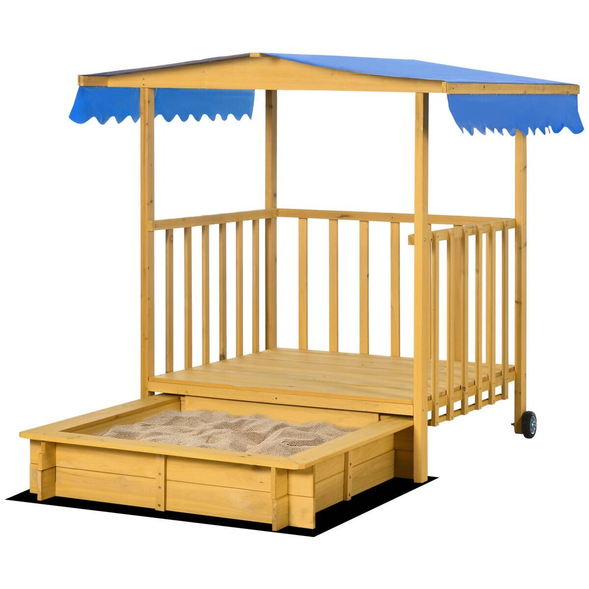 Outsunny Sandkasten natur B/H/L: ca. 129x133x137,5 cm