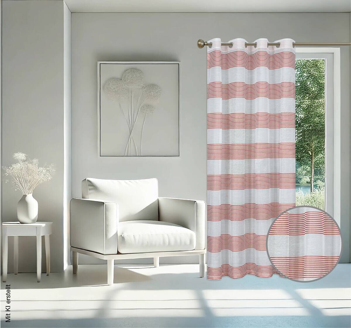 home Topline Ösenvorhang Mina rost rot 100% Polyester B/L: ca. 135x245 cm