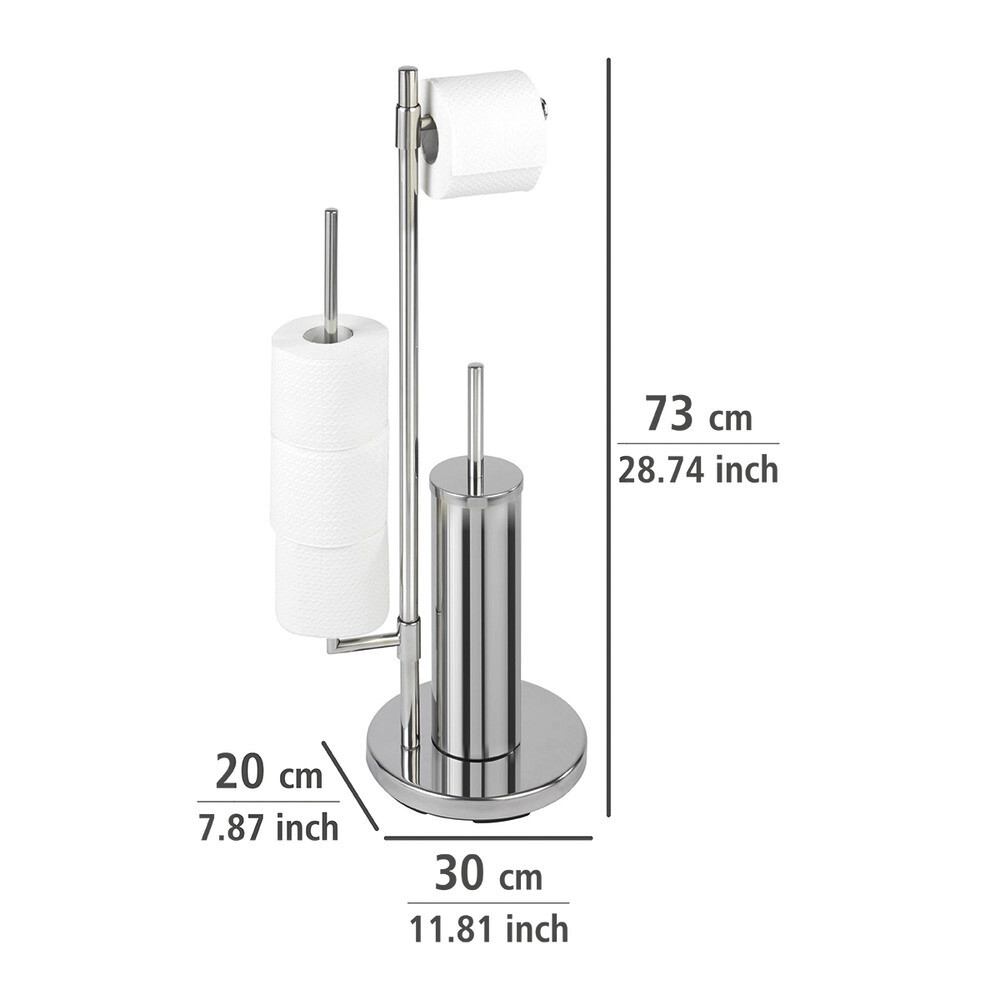 WENKO Stand-WC-Garnitur Chrom Edelstahl