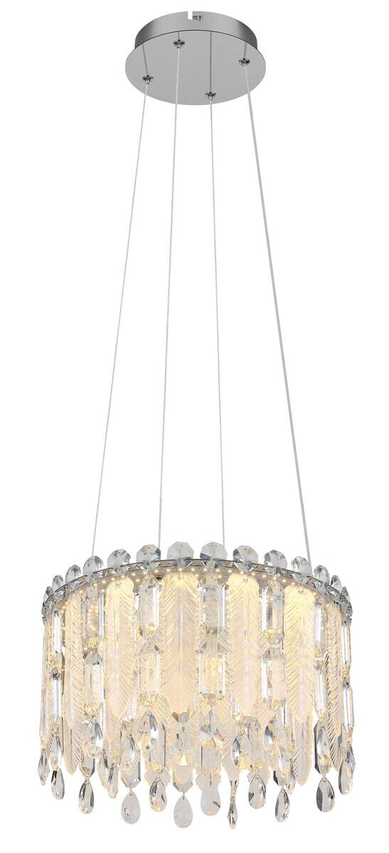 GLOBO Pendelleuchte Chrom klar Metall H/D: ca. 120x39,5 cm 1 Brennstellen