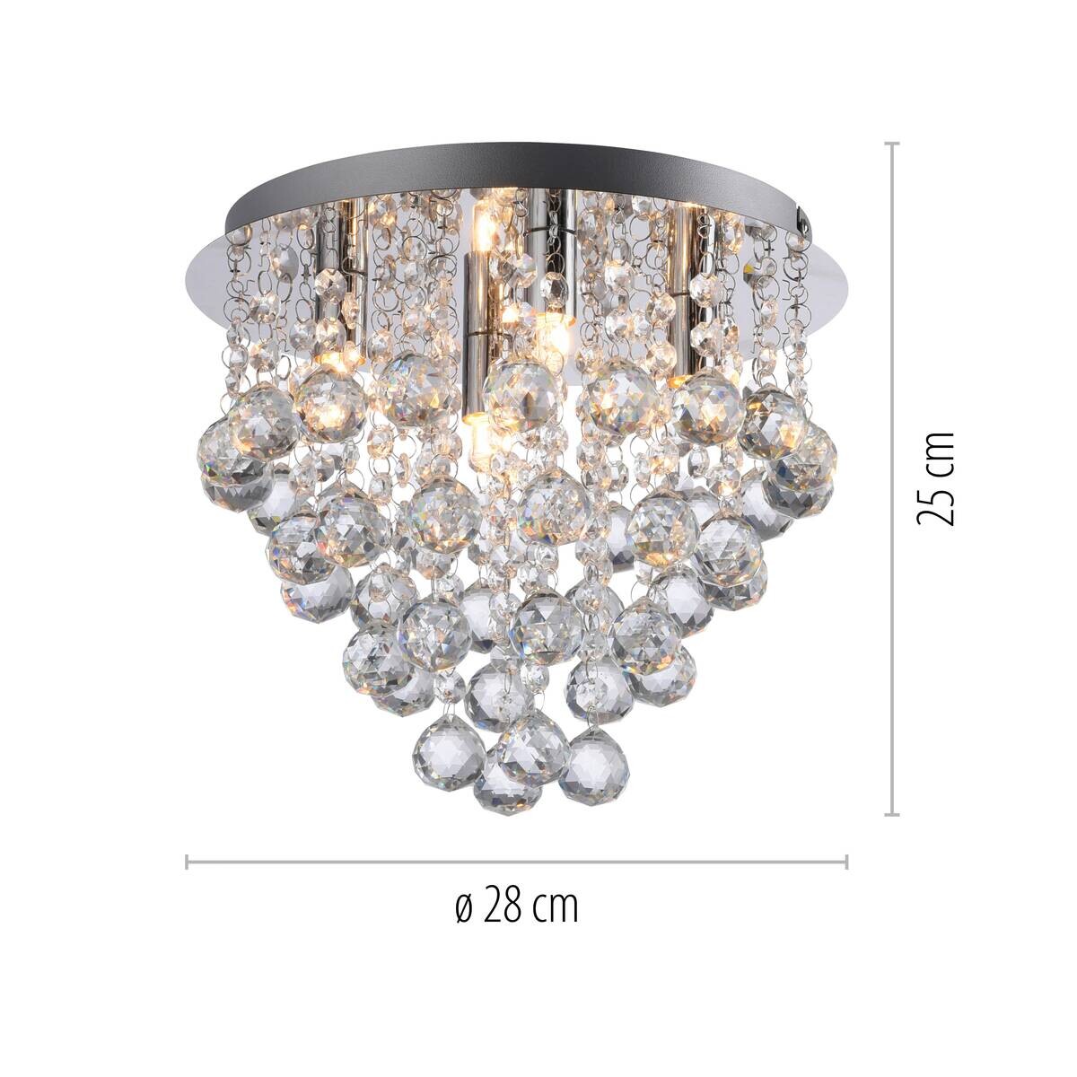 Just Light LED-Kronleuchter Kulunka B/H/L: ca. 28x25x28 cm