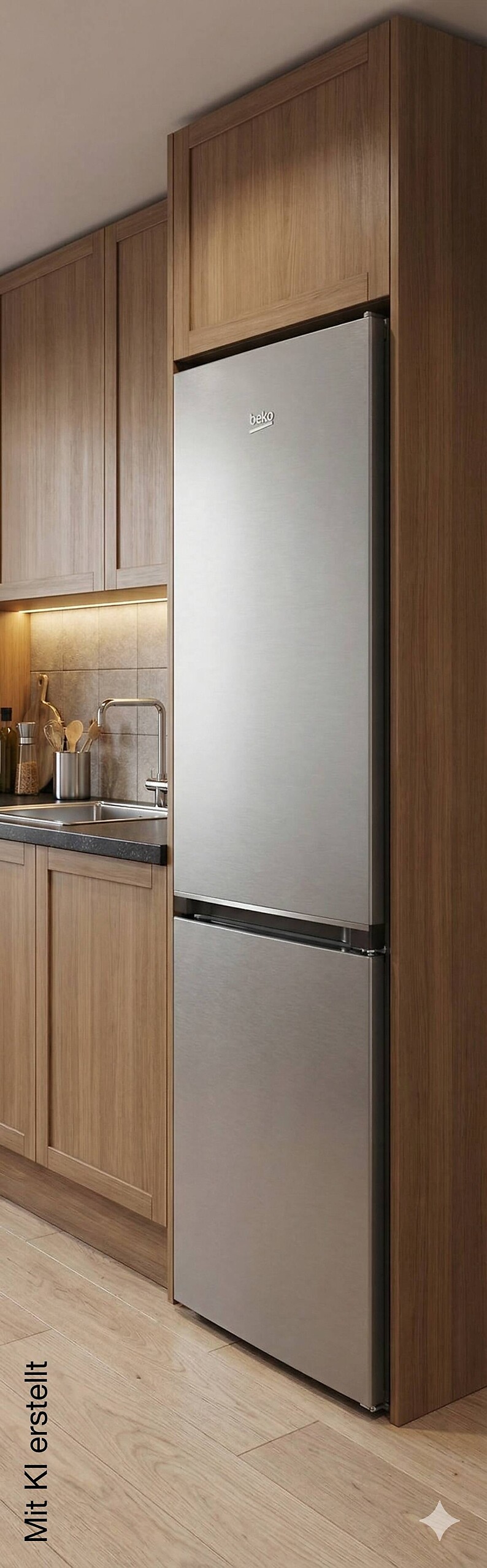 Beko Kühl-/Gefrierkombination B3RCSO255XB Inox B/H/T: ca. 54x177x55 cm