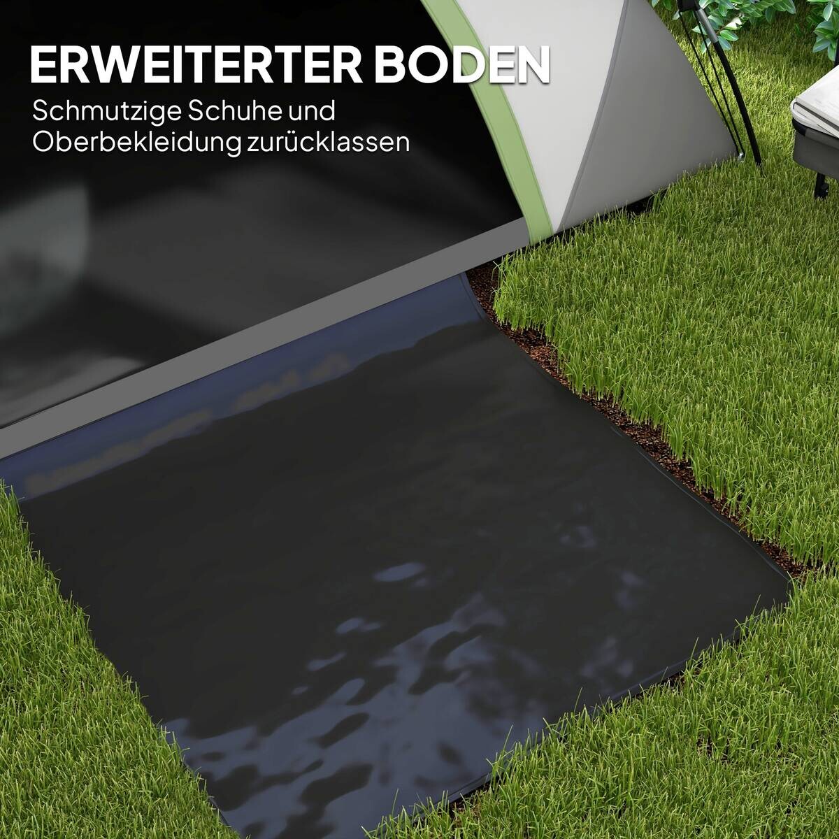 Outsunny Campingzelt grün Kunststoff B/H/L: ca. 150x110x210 cm