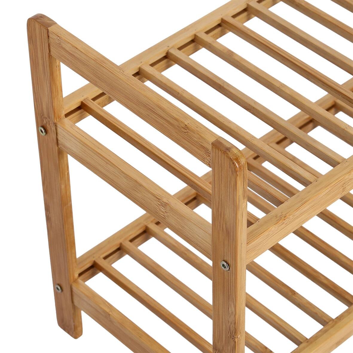 Zeller Schuhregal natur Bambus B/H/T: ca. 70x40x26 cm