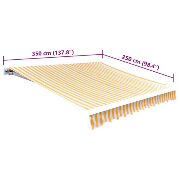 vidaXL Markisenstoff orange B/L: ca. 245x330 cm