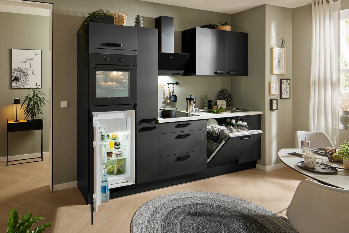 pino Küchenblock PN210 Graphit supermatt B/H/T: ca. 280x220,6x60 cm