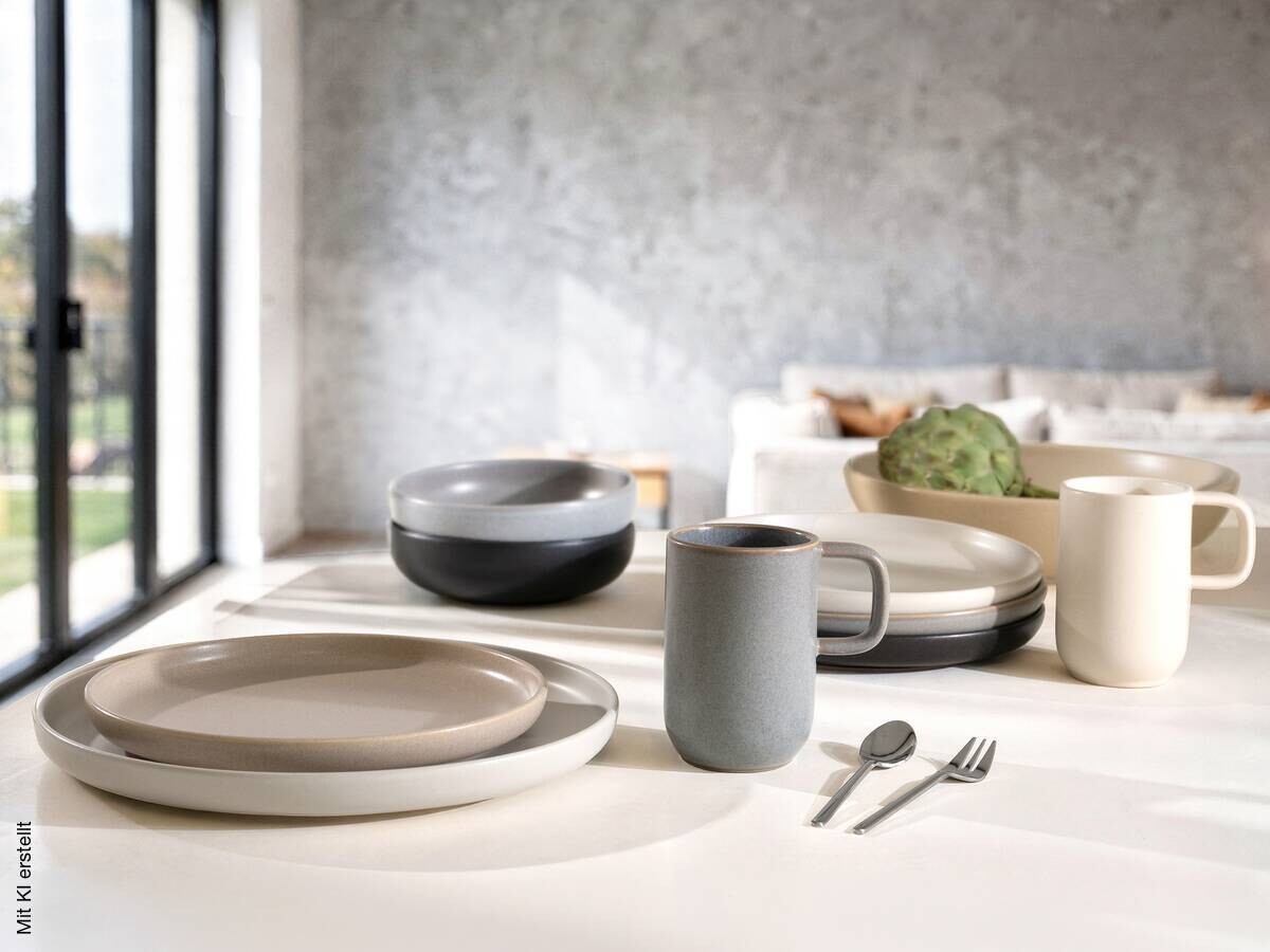 CreaTable Kombiservice bunt Steinzeug 16 tlg.