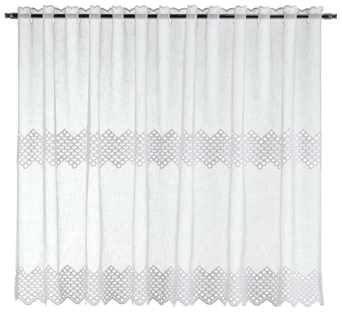 POCOline Scheibengardine Tanja weiß 100% Polyester B/L: ca. 75x140 cm