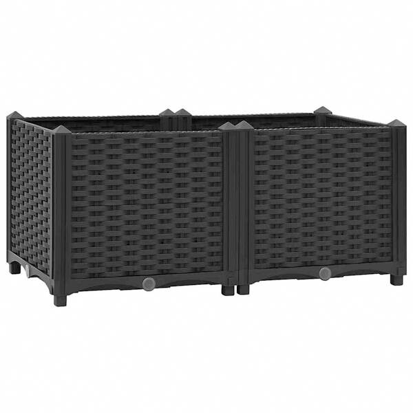 Hochbeet schwarz Polypropylen B/H/L: ca. 40x38x80 cm