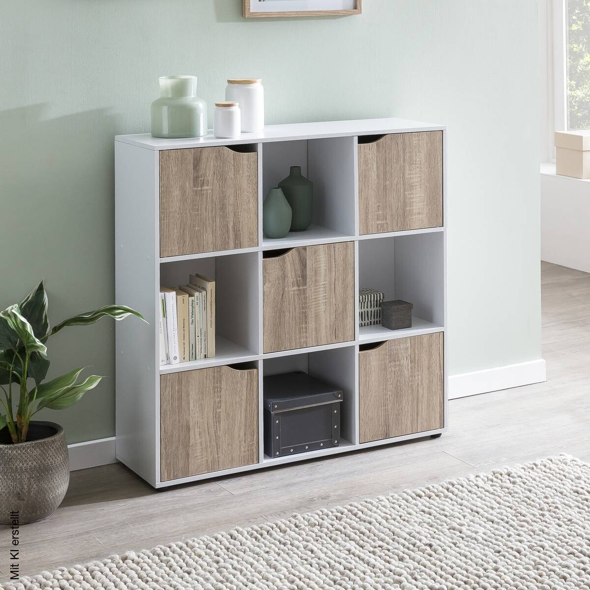 Sideboard weiß Eiche Sonoma Nachbildung B/H/T: ca. 89x91x29 cm