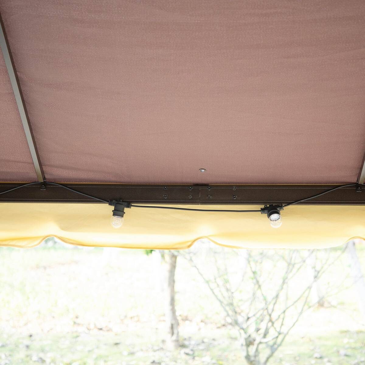 Outsunny Pavillon kaffee Aluminium B/H/L: ca. 290x280x390 cm