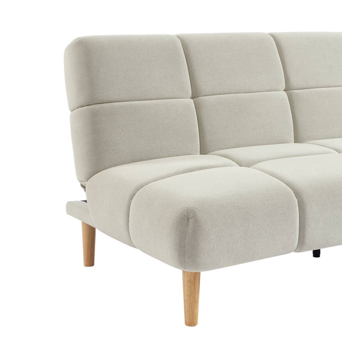 Schlafsofa beige Polyester B/H/T: ca. 190x90x91 cm