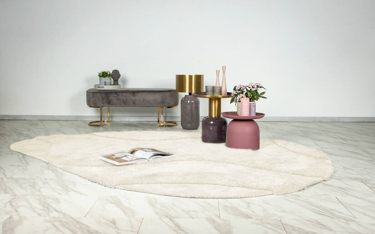 Kayoom Teppich Pulp 225 elfenbein B/L: ca. 160x230 cm