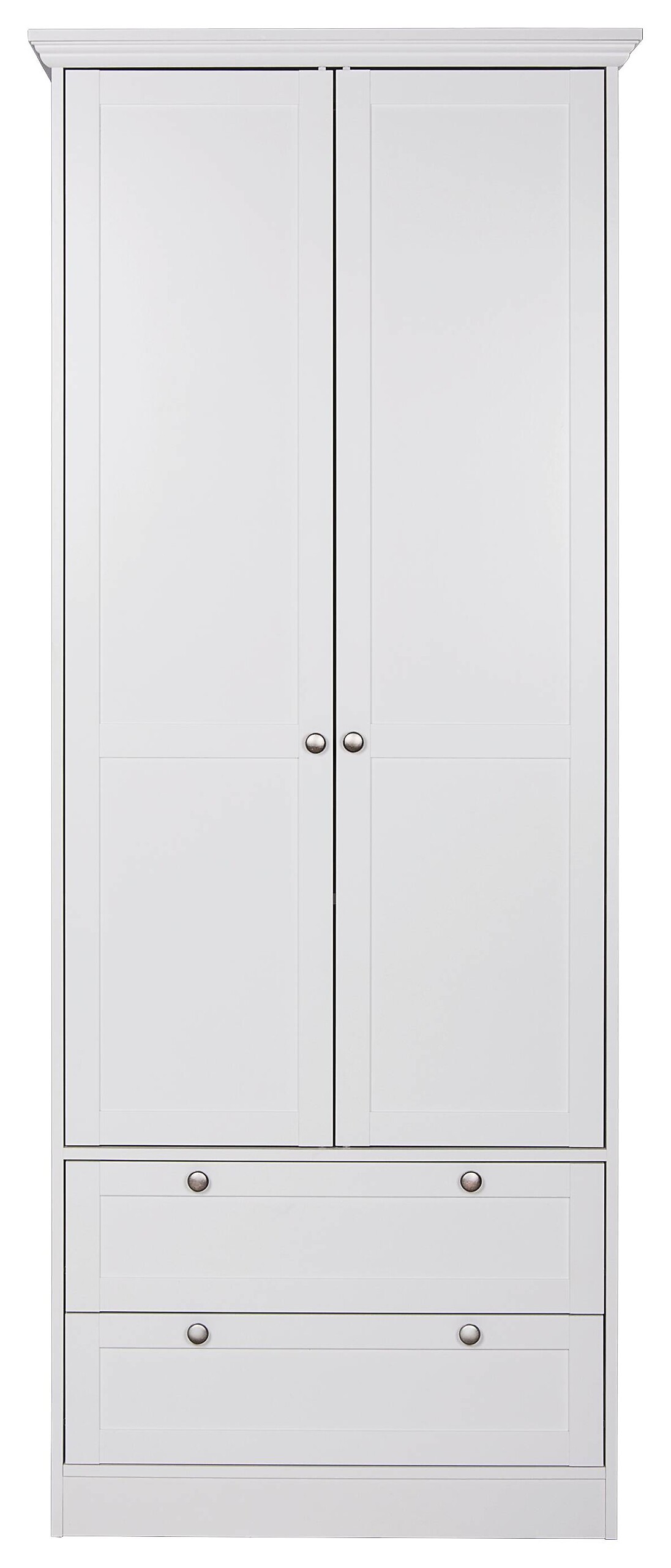Kleiderschrank Landwood weiß B/H/T: ca. 80x200x51 cm