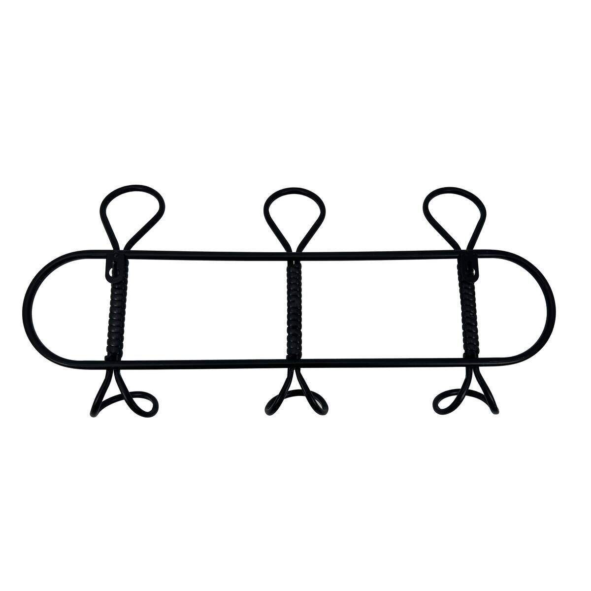 Garderobenleiste Sensation schwarz Metall Kunststoff B/H/T: ca. 48x23x6,5 cm