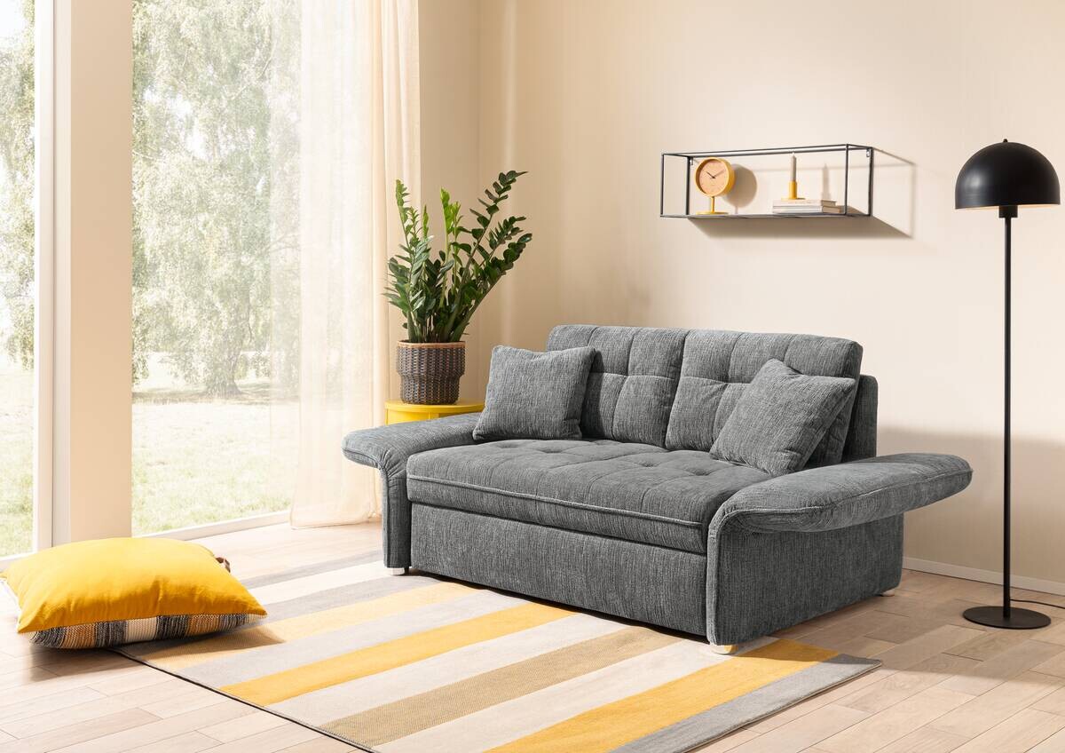 Schlafsofa grau Polyester B/H/T: ca. 191x84x105 cm