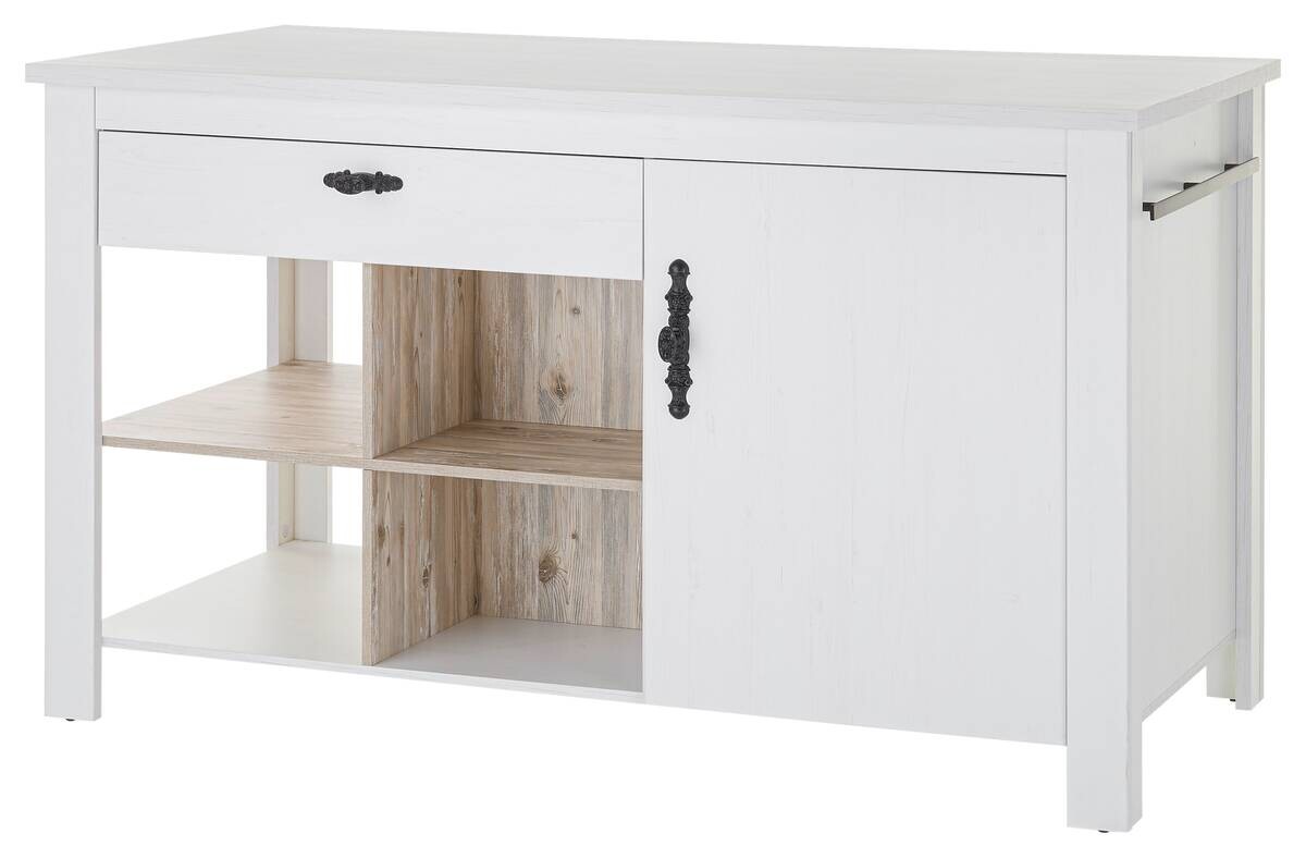 Kücheninsel Florenz weiß Pinie B/H/T: ca. 161x92x77 cm