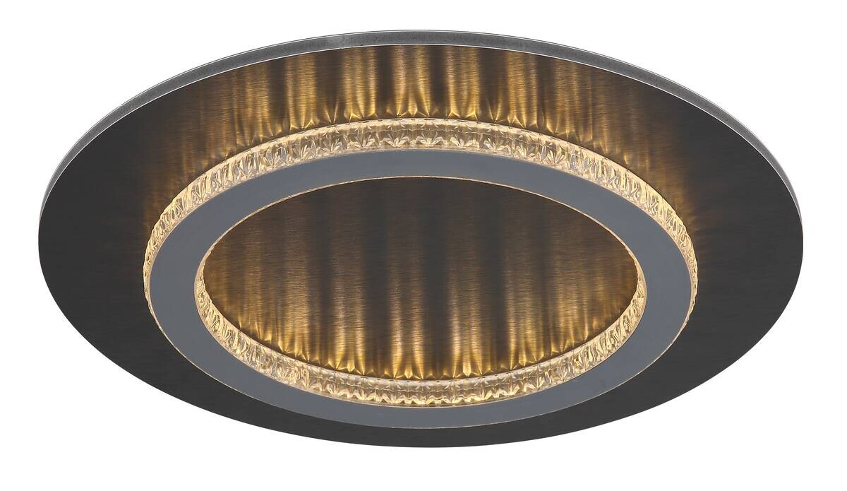 GLOBO LED-Deckenleuchte anthrazit hellgrau mattschwarz Kunststoff Metall H/D: ca. 5,5x35 cm 1 Brennstellen