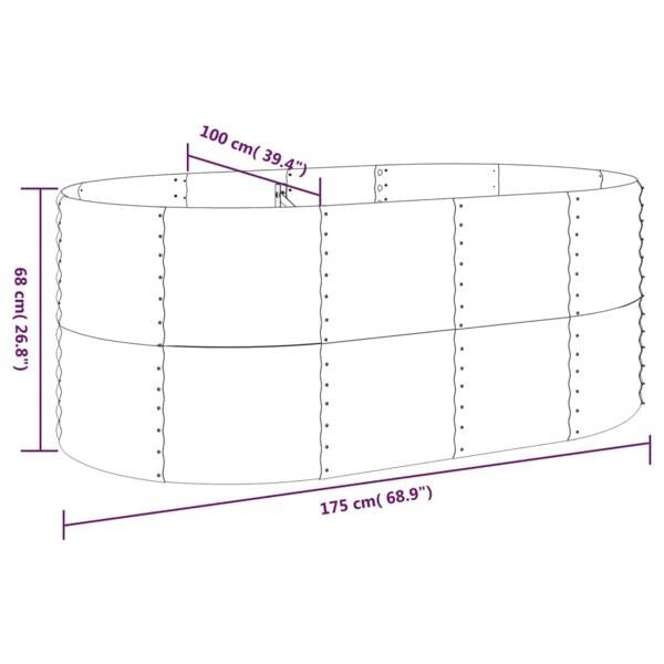 Hochbeet braun Stahl B/H/L: ca. 100x68x175 cm