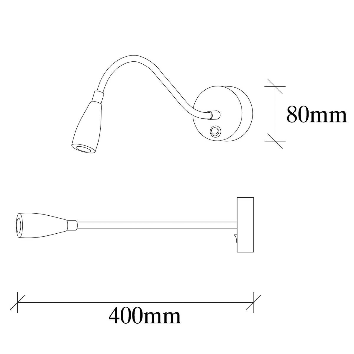 Opviq Wandleuchte schwarz Metall B/H/L: ca. 38x15x8 cm 1 Brennstellen