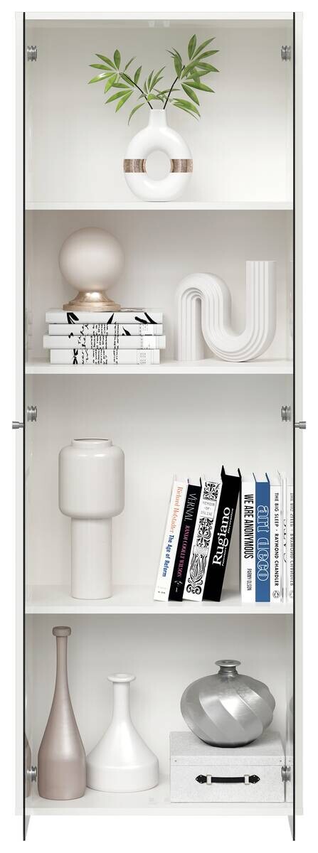 Vitrine weiß B/H/T: ca. 61x171x33 cm