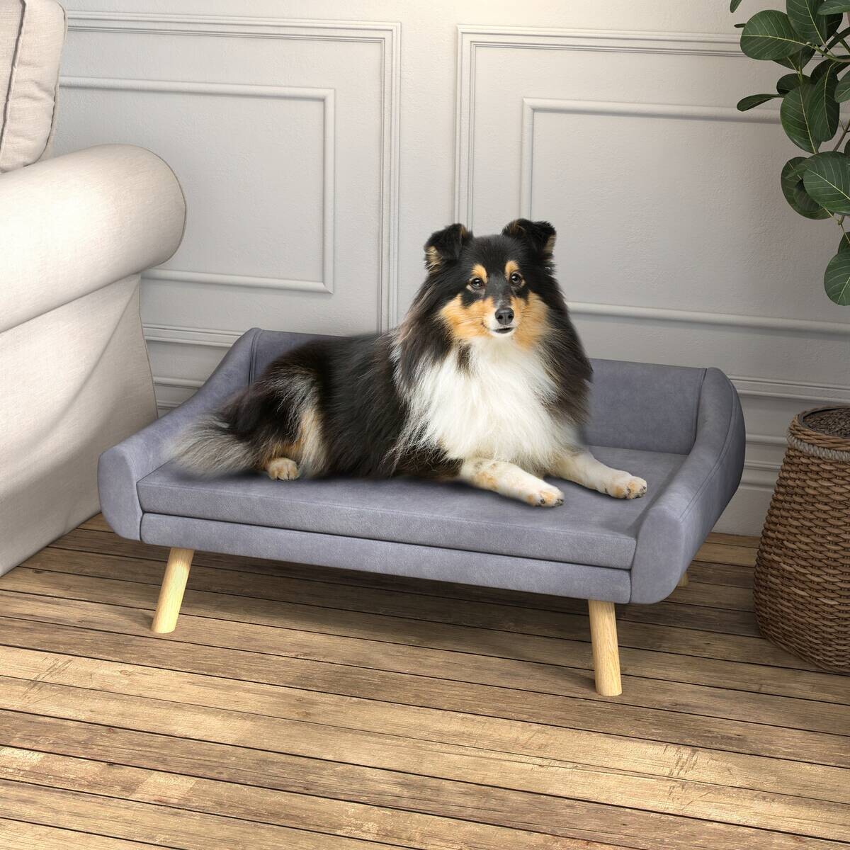 PawHut Hunde-Zubehör grau Polypropylen B/H/L: ca. 58,5x102x42,5 cm