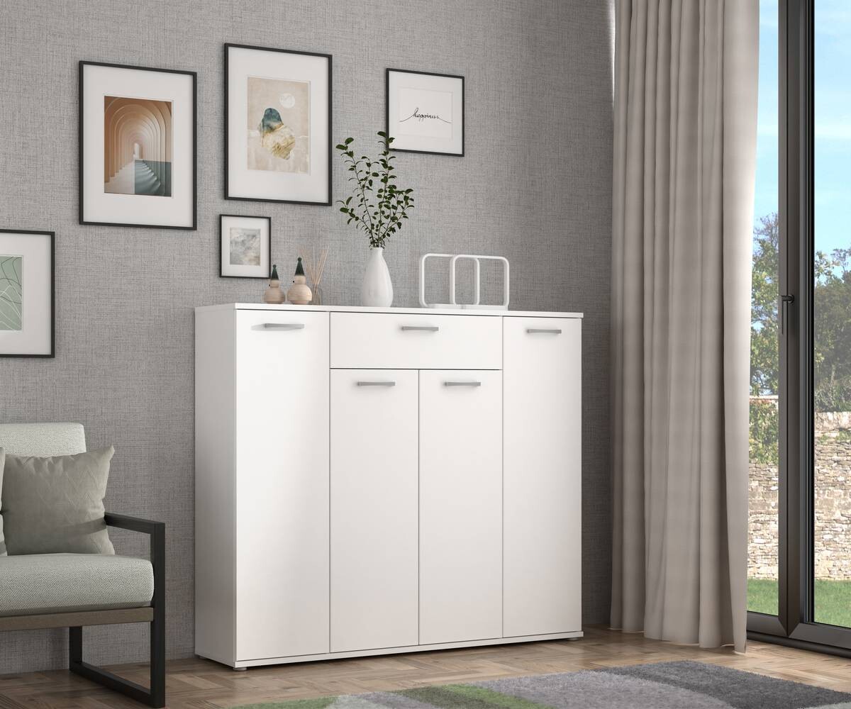 Kommode weiß B/H/T: ca. 139x121x35 cm