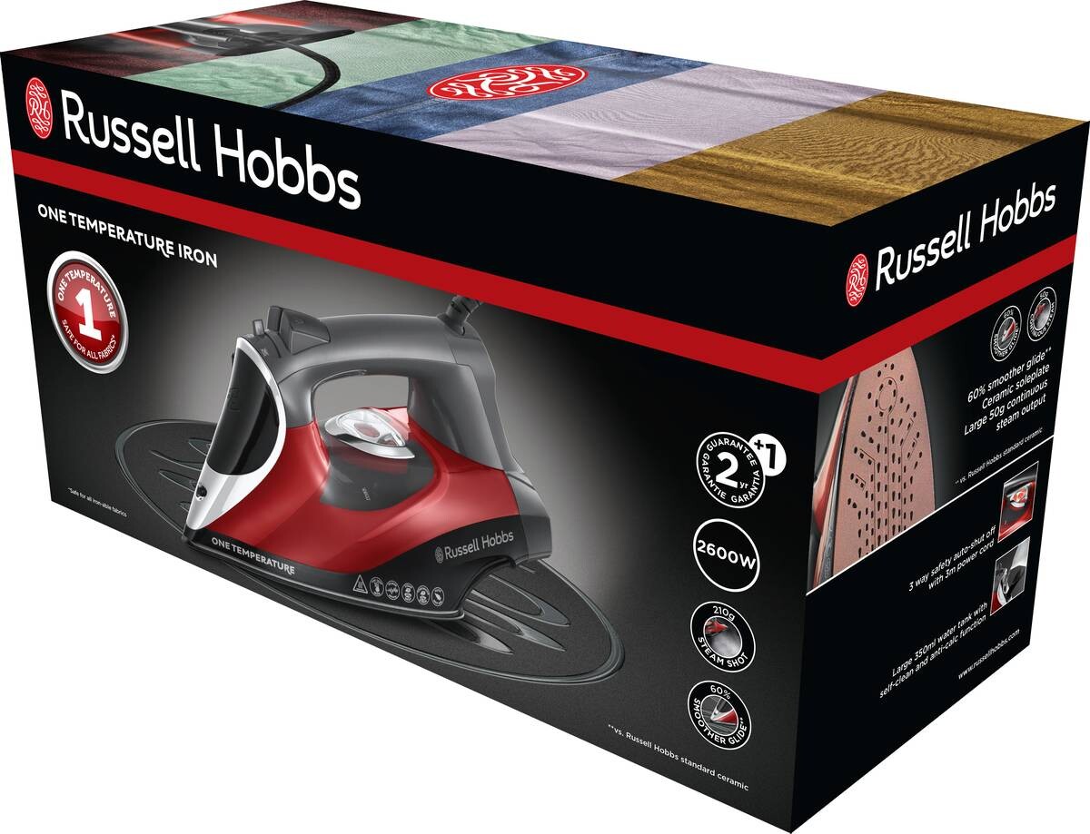 Russell Hobbs Dampfbügelautomat 23671046002 rot schwarz Kunststoff B/H/T: ca. 13x18x33 cm