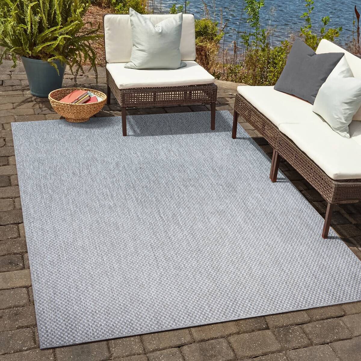 Sanat Outdoorteppich MELISSA grau B/L: ca. 120x170 cm