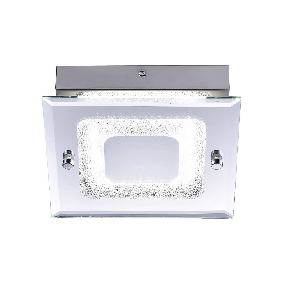 Just Light LED-Deckenleuchte LISA 11570-17 Chrom klar Metall Glas B/H/T: ca. 18x5,8x18 cm 1 Brennstellen