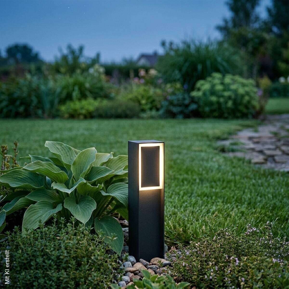 Lamkur LED-Stehleuchte schwarz Stahl B/H/L: ca. 7x30x7 cm 1 Brennstellen