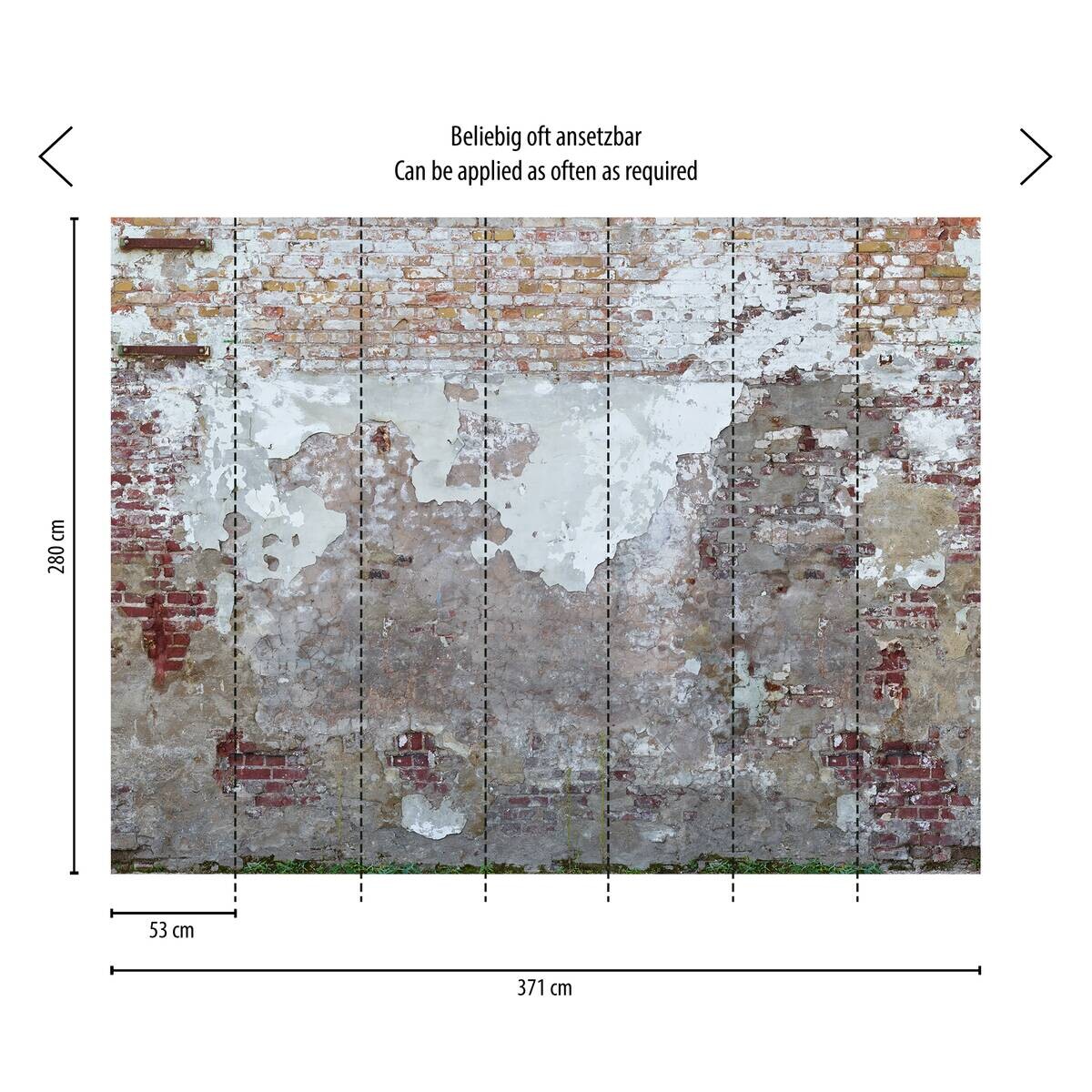 Livingwalls Fototapete Steinoptik creme braun grau B/L: ca. 280x371 cm