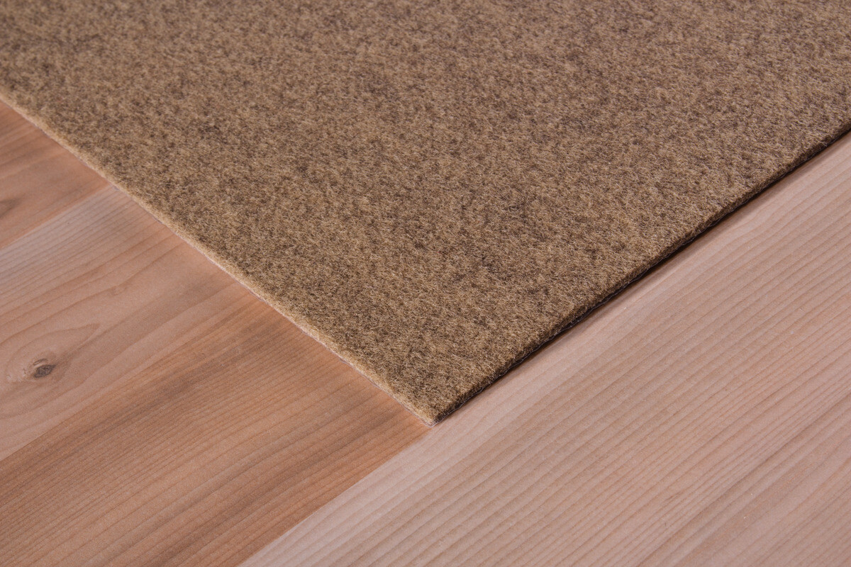 Teppichfliese Filz beige B/L: ca. 40x40 cm pro Stück