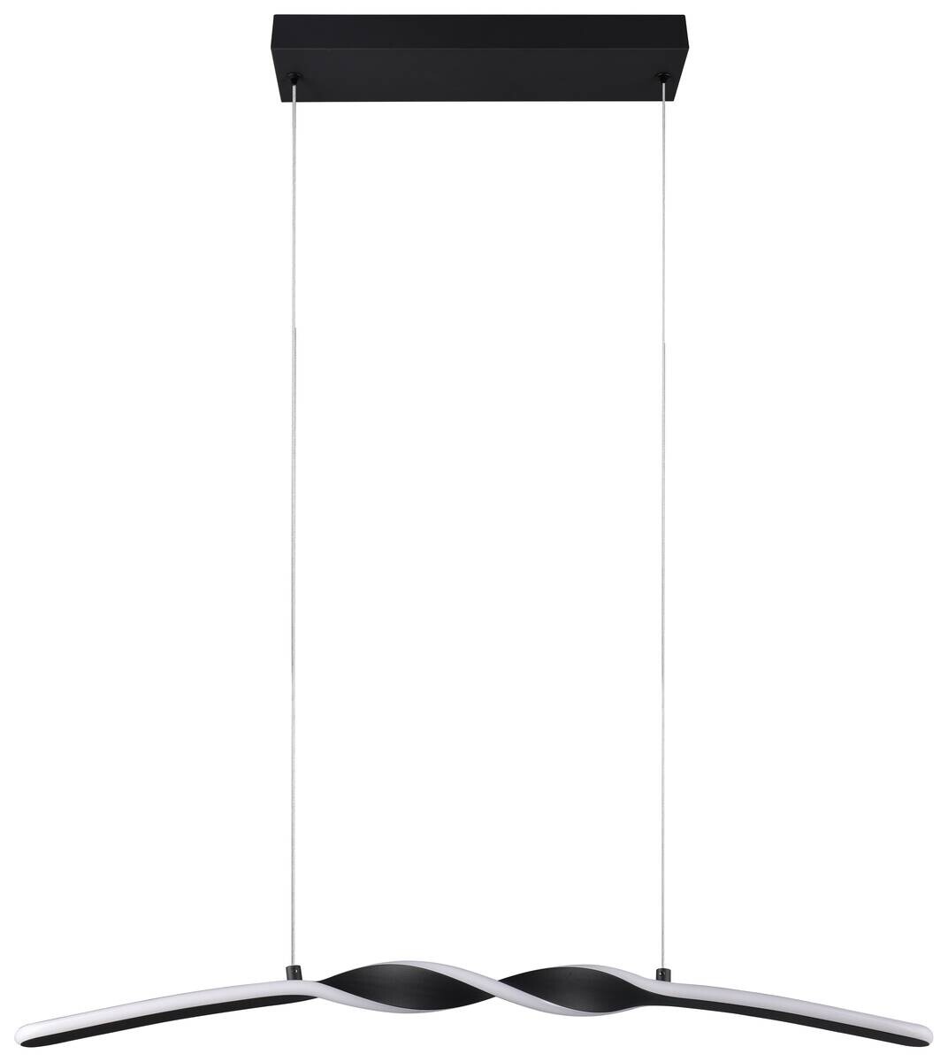Reality LED Pendelleuchte Ginko mattschwarz Metall B/H/T: ca. 79x15x9 cm 1.0 Brennstellen