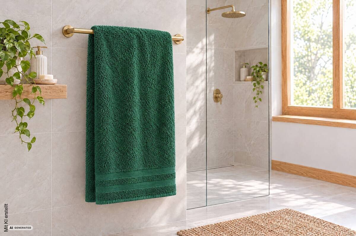 Duschtuch Miami waldgrün 100% Baumwolle B/L: ca. 70x140 cm