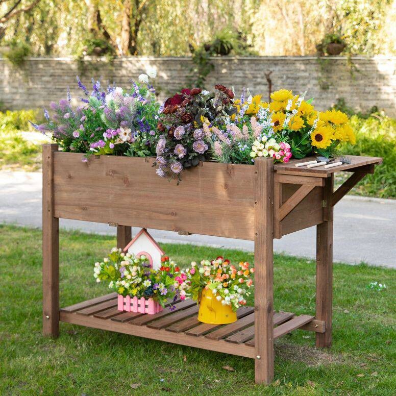 Outsunny Hochbeet braun H/T/L: ca. 74x54x123 cm