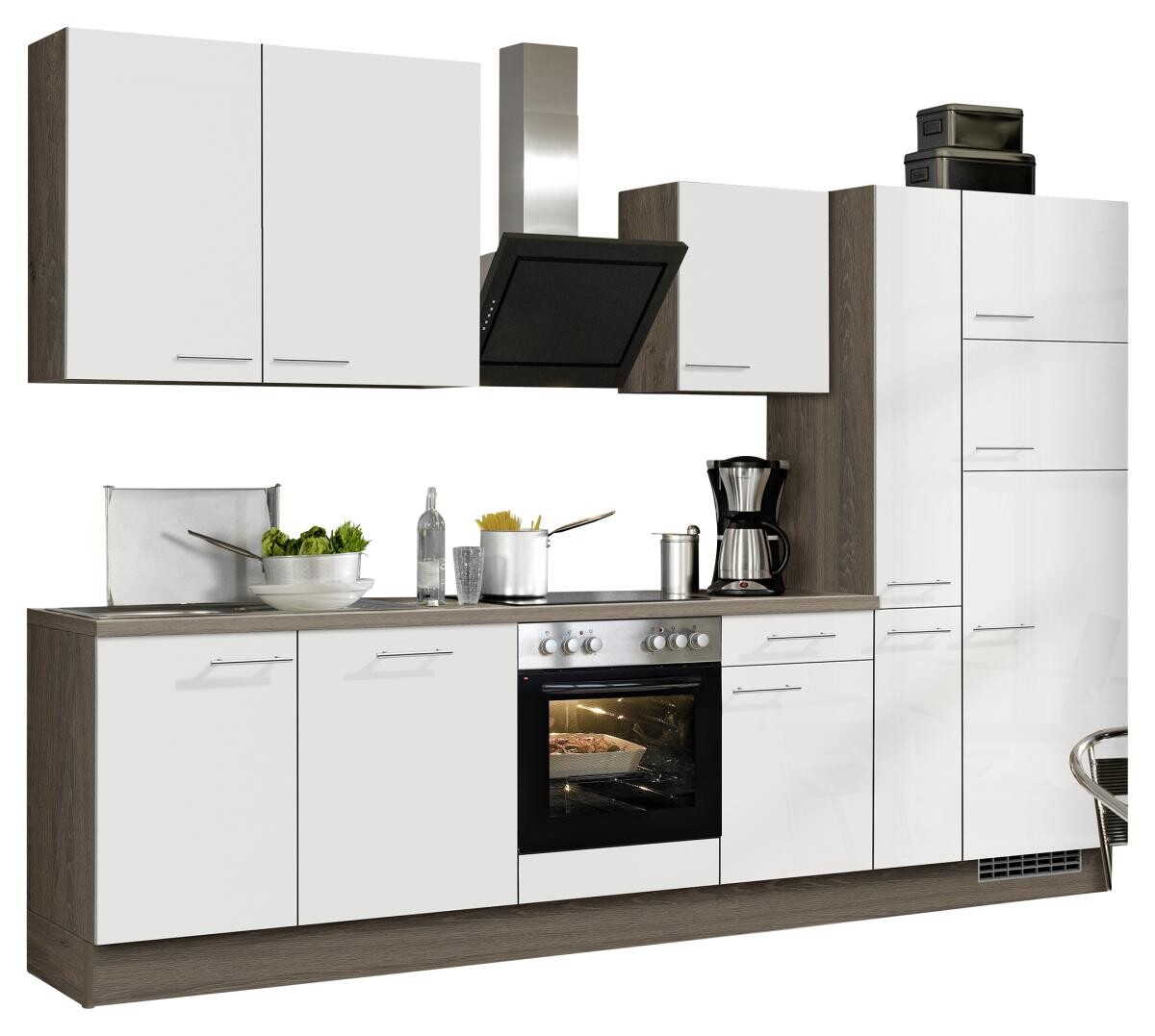 Impuls Küchenblock IP4050 weiß Hochglanz B/H/T: ca. 310x235x60 cm