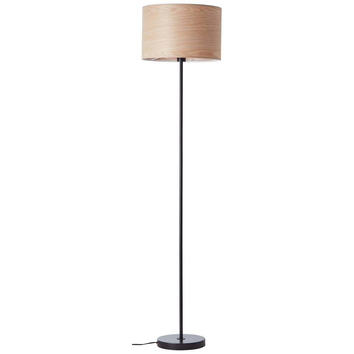 Brilliant Stehlampe Romm 93140/76 natur schwarz Holz Metall H/D: ca. 161,5x38 cm E27 1 Brennstellen