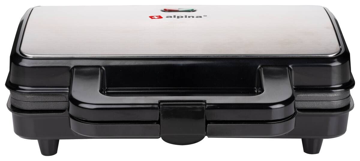 Sandwichtoaster silber schwarz B/H/L: ca. 12x26,5x31,5 cm