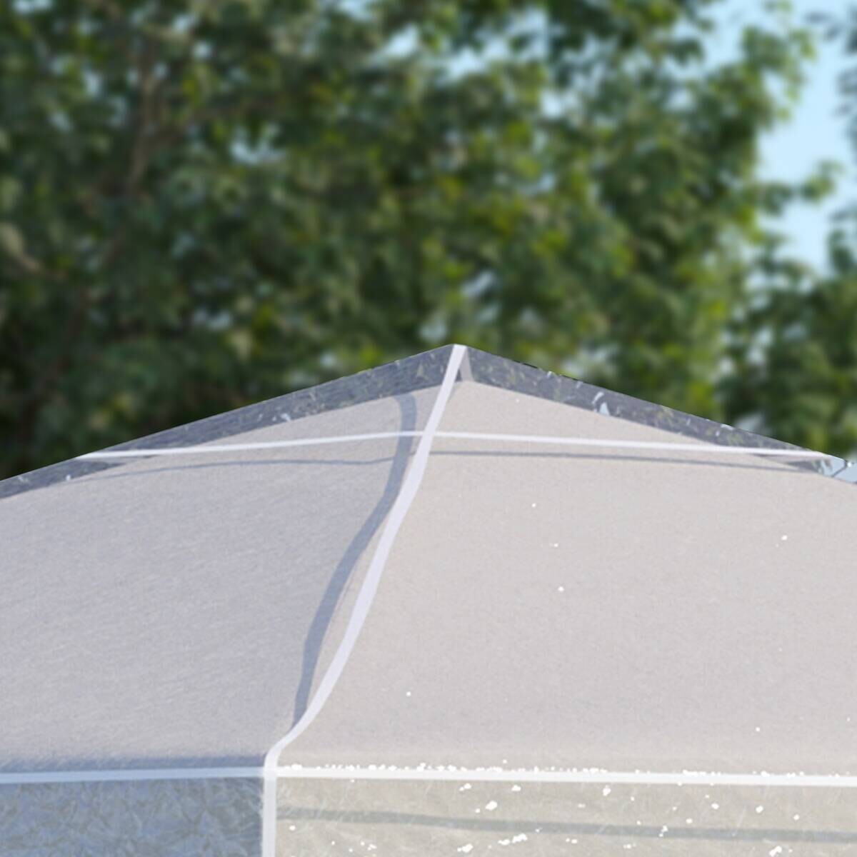 Outsunny Abdeckplane transparent Kunststoff B/H/L: ca. 300x80x300 cm