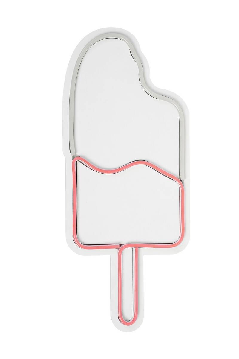 Opviq LED-Wandleuchte weiß rosa PVC B/H/T/L: ca. 17x40x2x17 cm