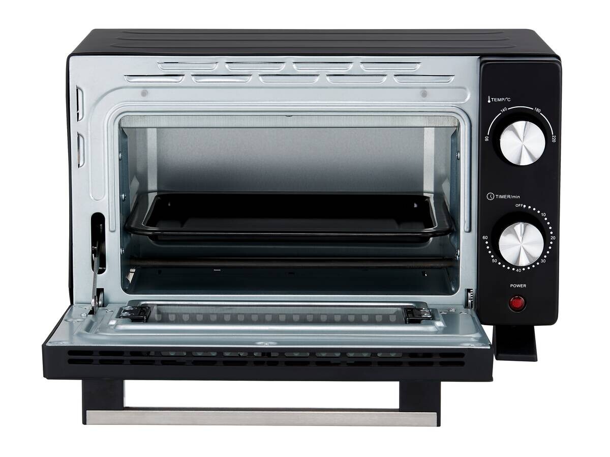 POCOline Mini-Backofen schwarz Metall B/H/L: ca. 29,6x23,1x39,1 cm ca. 9 l
