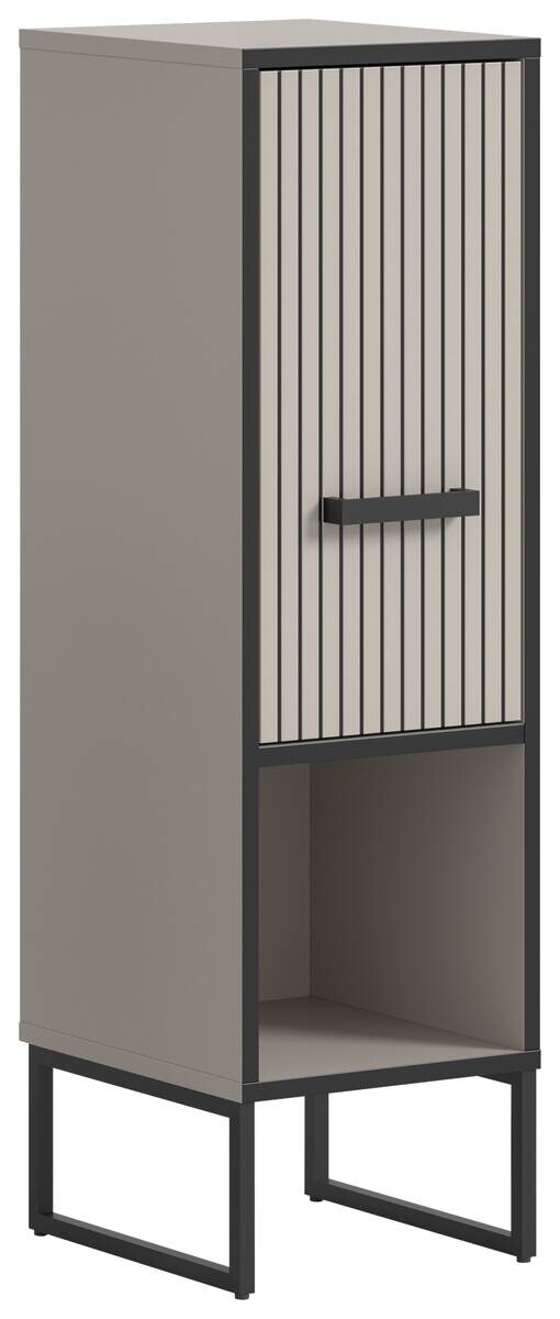 Hochschrank BAGNO schwarz Kaschmirgrau Nachbildung B/H/T: ca. 30x101x32 cm