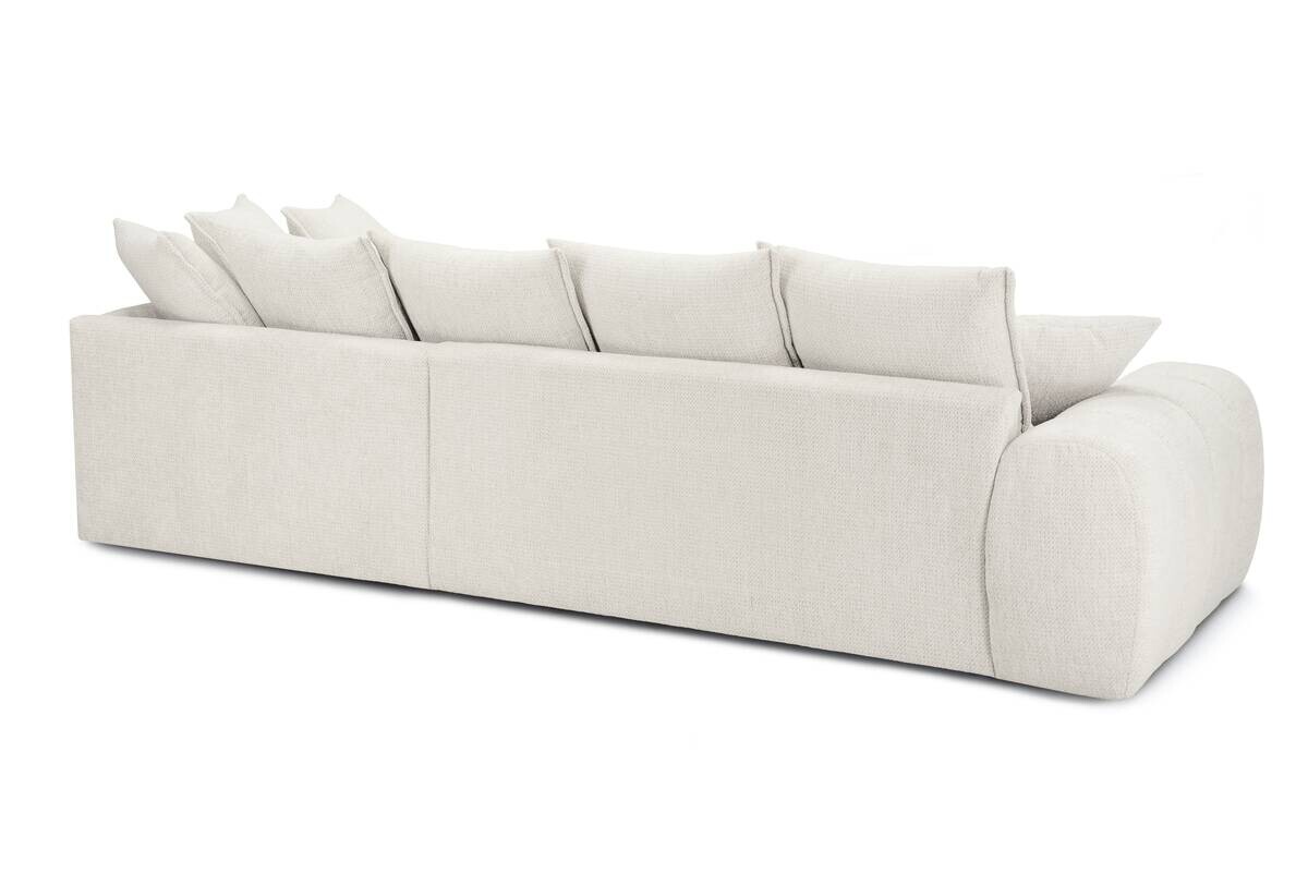 Ecksofa elfenbein Microfaser B/H/T: ca. 312x97x229 cm