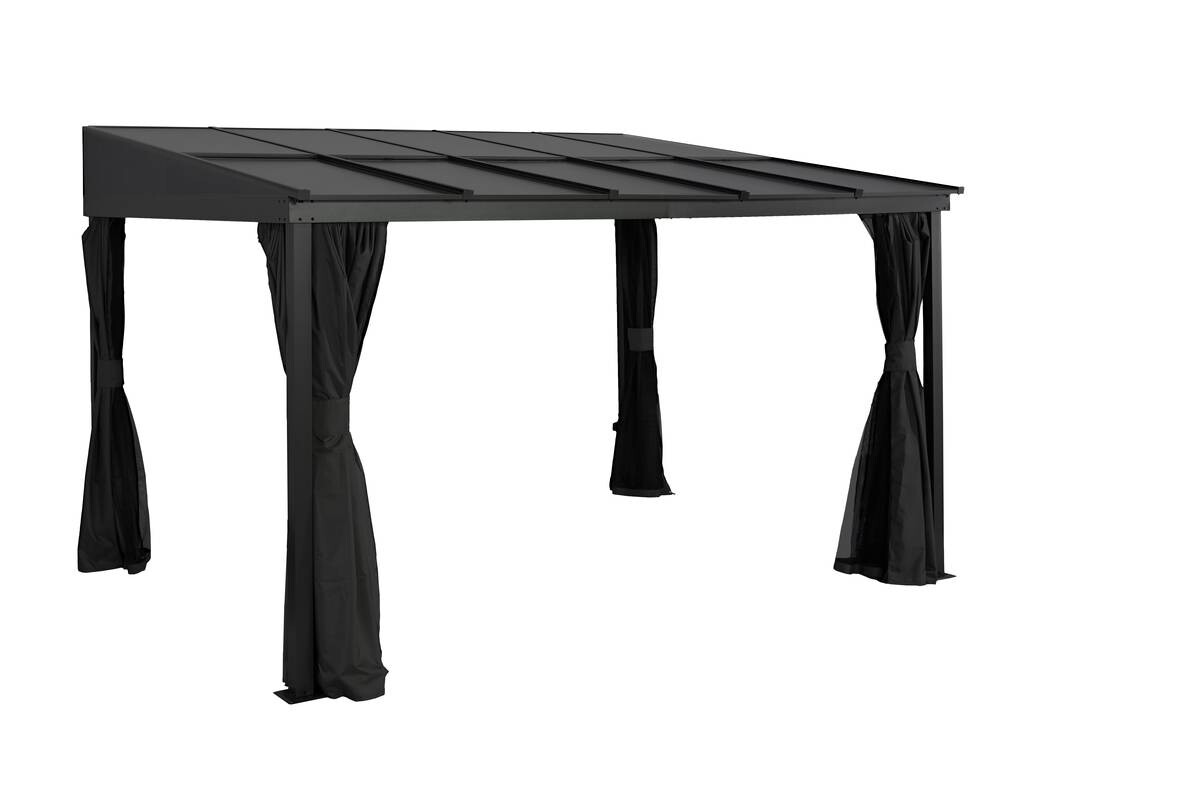 Sojag Terrassenüberdachung St. Barth anthrazit Aluminium B/H/T: ca. 424x240x296 cm