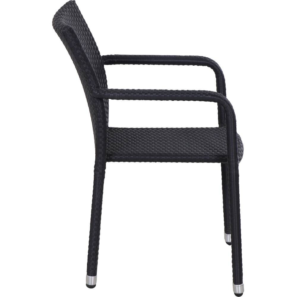 Gardamo Sessel 2er Set MINAS schwarz Kunststoff B/H/L: ca. 57x85x61 cm